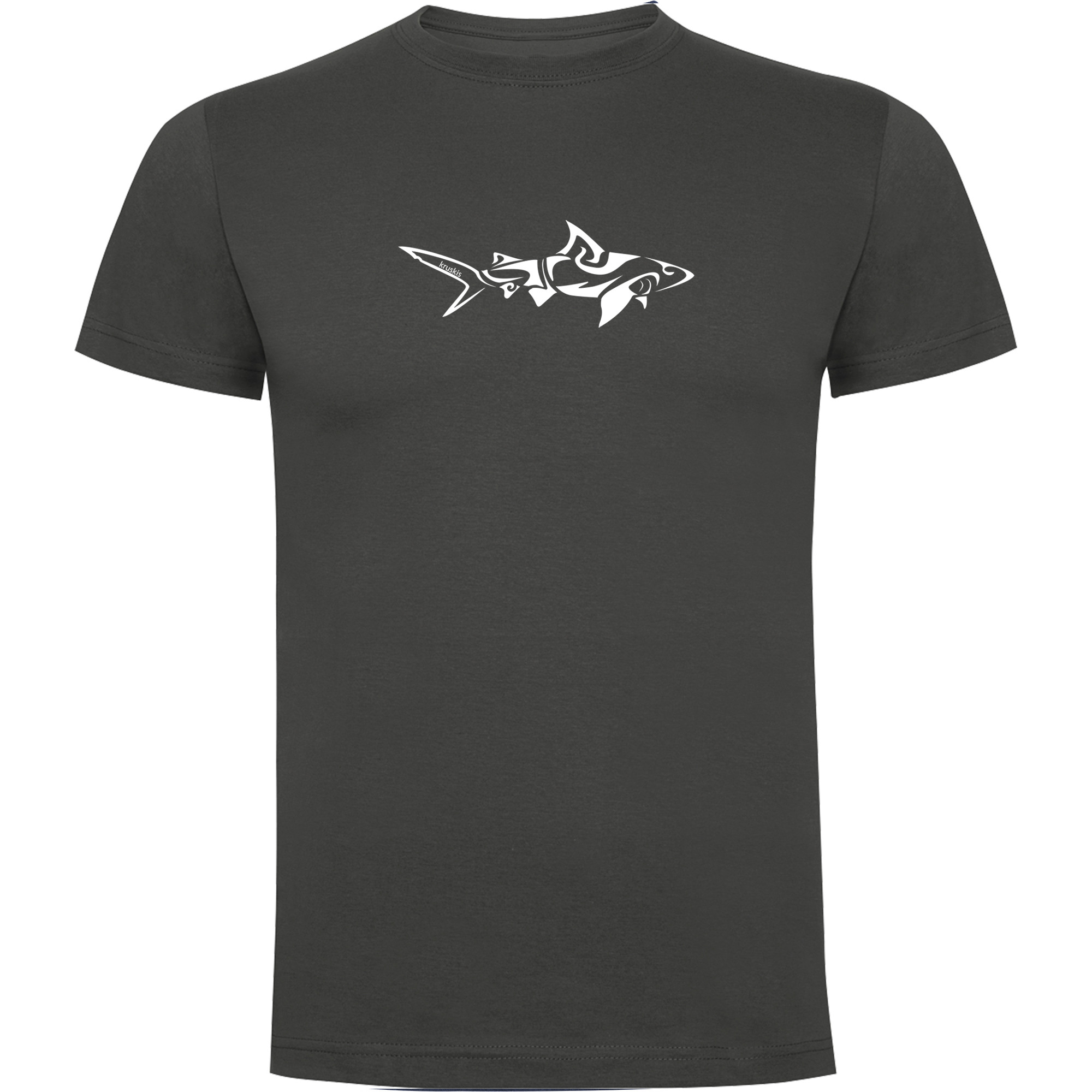 T Shirt Duiken Shark Tribal Korte Mouwen Man
