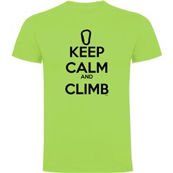 T Shirt Klattrande Keep Calm and Climb Kortarmad Man