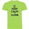 T Shirt Climbing Keep Calm and Climb Short Sleeves Man