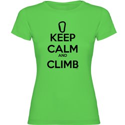 Camiseta Escalada Keep Calm and Climb Manga Corta Mujer