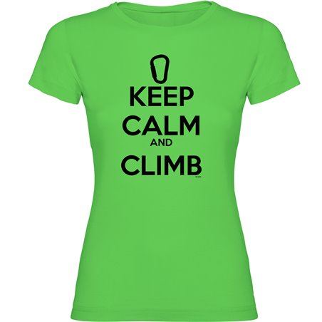 T Shirt Escalade Keep Calm and Climb Manche Courte Femme