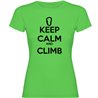 Camiseta Escalada Keep Calm and Climb Manga Corta Mujer