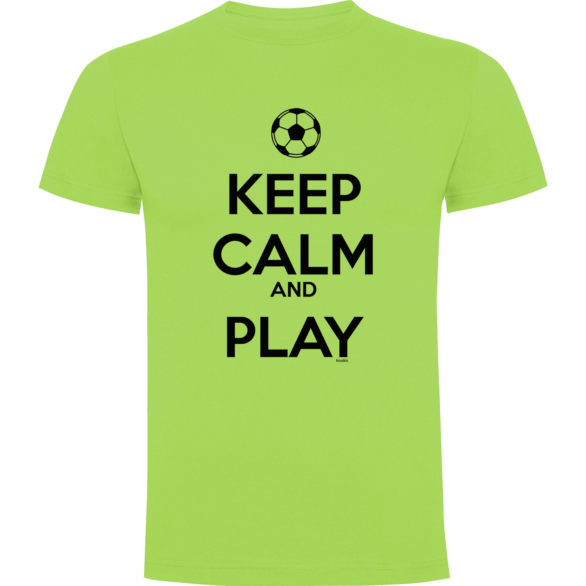 Camiseta Futbol Keep Calm And Play Football Manga Corta Hombre