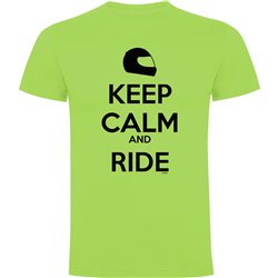 T Shirt Motociclismo Keep Calm And Ride Manica Corta Uomo