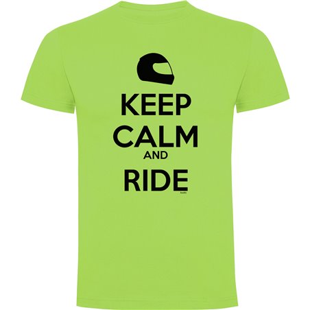 T Shirt Motociclismo Keep Calm And Ride Manica Corta Uomo