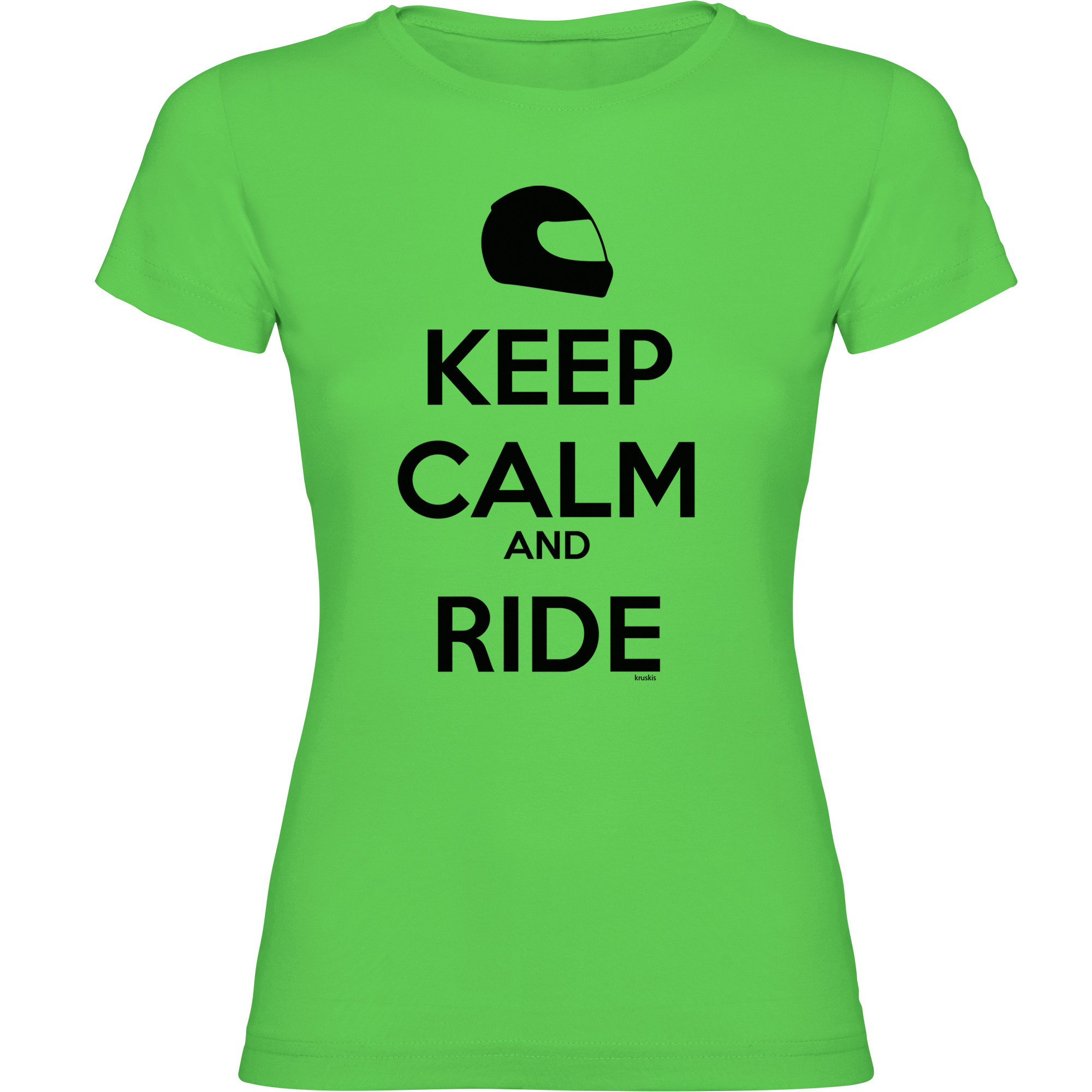 T Shirt Moto Keep Calm And Ride Manche Courte Femme