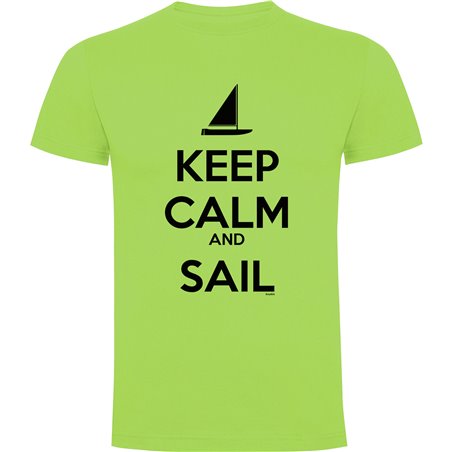 T Shirt Nautical Keep Calm and Sail Short Sleeves Man