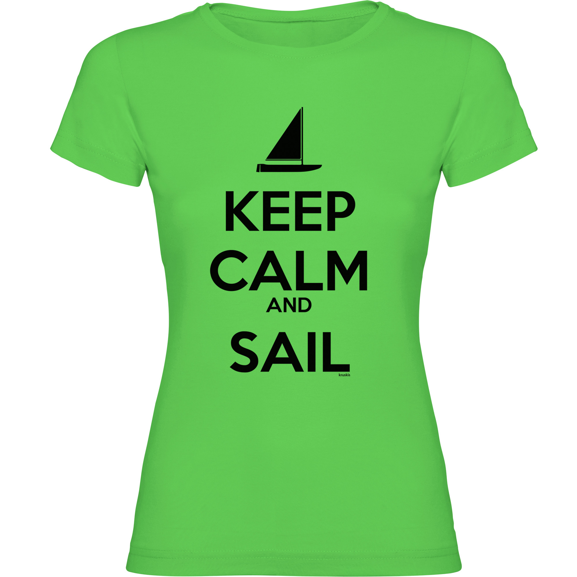 T Shirt Nautical Keep Calm and Sail Short Sleeves Woman