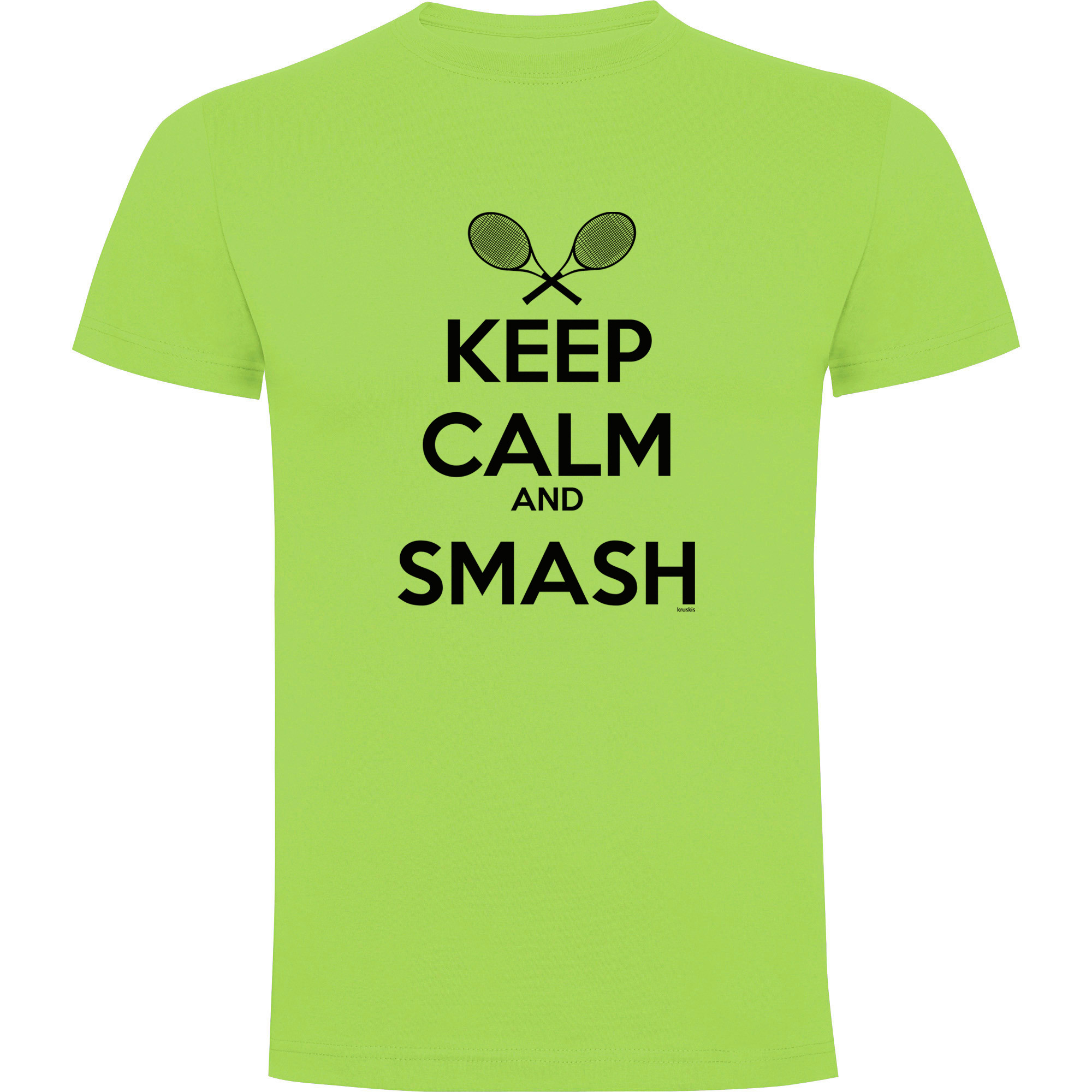 T Shirt Tennis Keep Calm and Smash Manica Corta Uomo