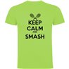 T Shirt Tennis Keep Calm and Smash Manica Corta Uomo