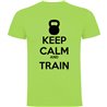 T Shirt Gym Keep Calm And Train Short Sleeves Man