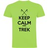 T Shirt Vandring Keep Calm And Trek Kortarmad Man