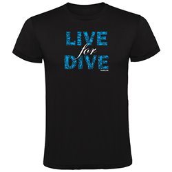 T Shirt Dykning Live For Dive Kortarmad Man