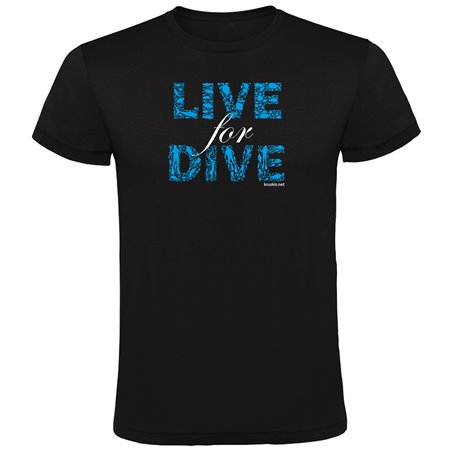 T Shirt Diving Live For Dive Short Sleeves Man
