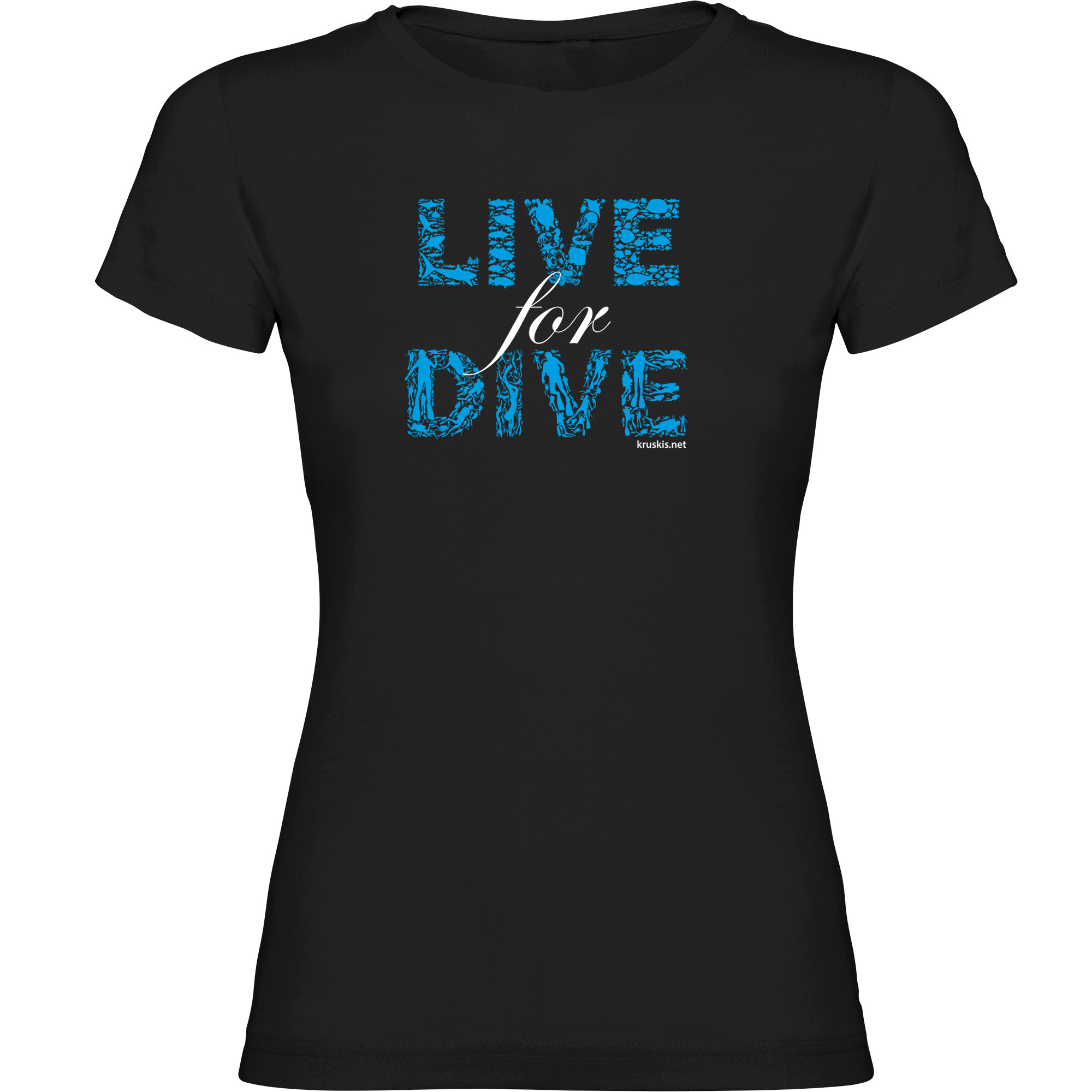 T Shirt Nurkowanie Live For Dive Krotki Rekaw Kobieta