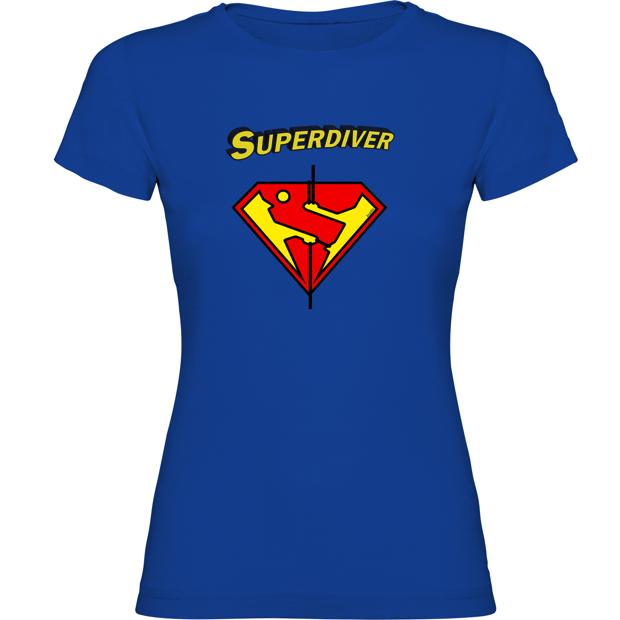 T Shirt Nurkowanie Super Diver Krotki Rekaw Kobieta