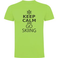 T Shirt Narty Keep Calm and Go Skiing Krotki Rekaw Czlowiek