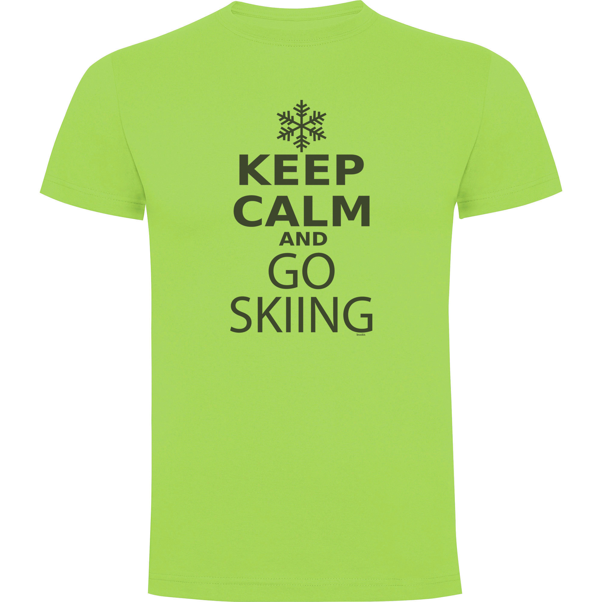 T Shirt Ski Keep Calm and Go Skiing Manche Courte Homme