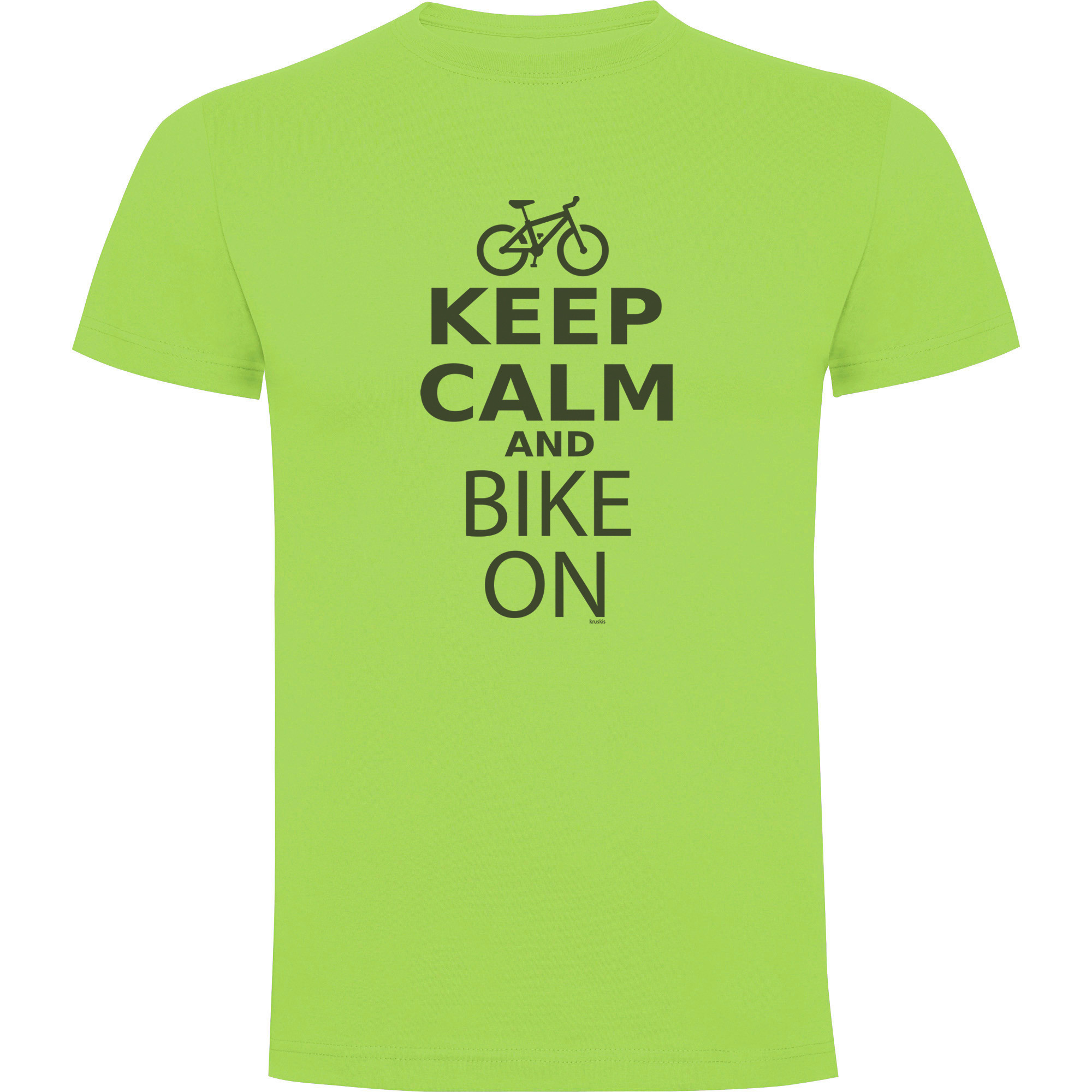 Camiseta Ciclismo Keep Calm and Bike On Manga Corta Hombre