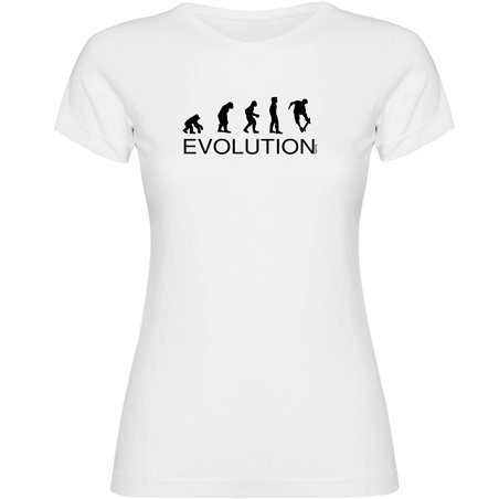 T Shirt Skateboarden Evolution Skate Korte Mouwen Vrouw