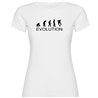 T Shirt Skateboarden Evolution Skate Korte Mouwen Vrouw
