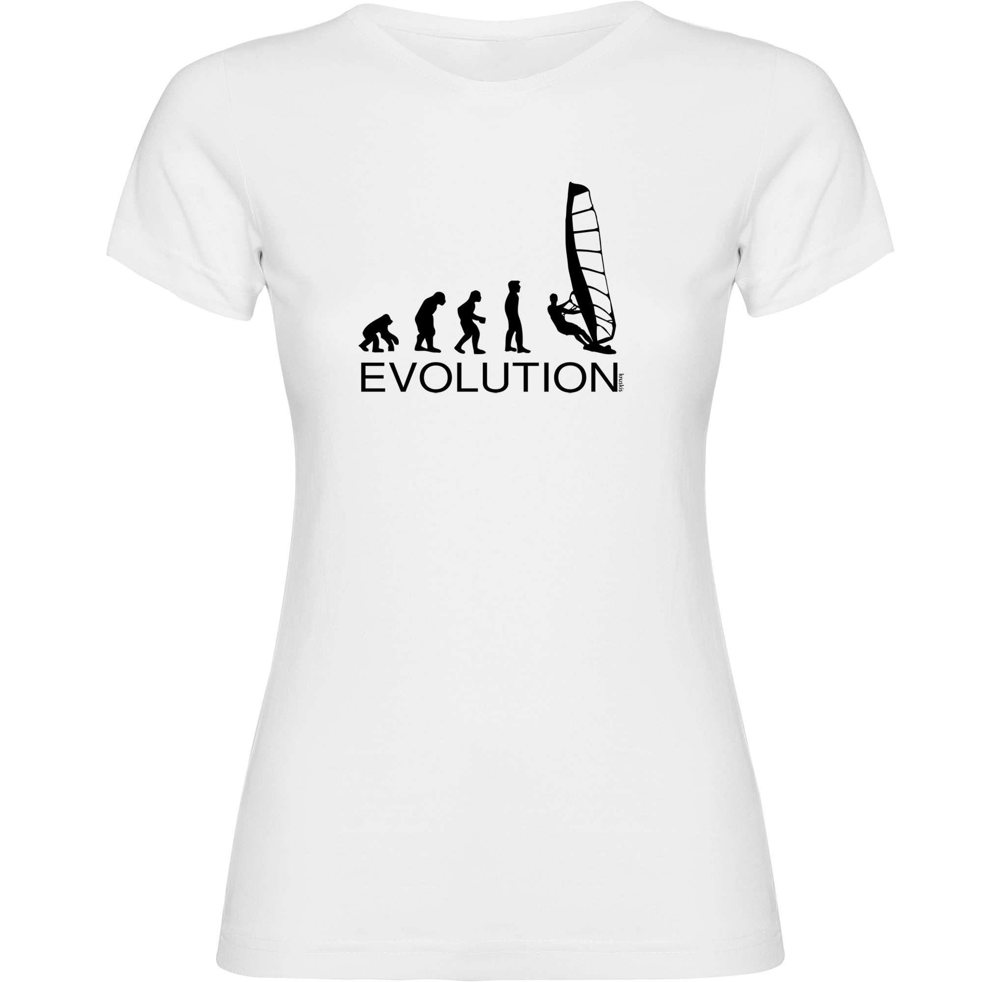 T Shirt Het Windsurfen Evolution Windsurf Korte Mouwen Vrouw