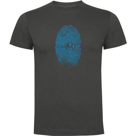 T Shirt Alpinismo Mountain Fingerprint Manica Corta Uomo