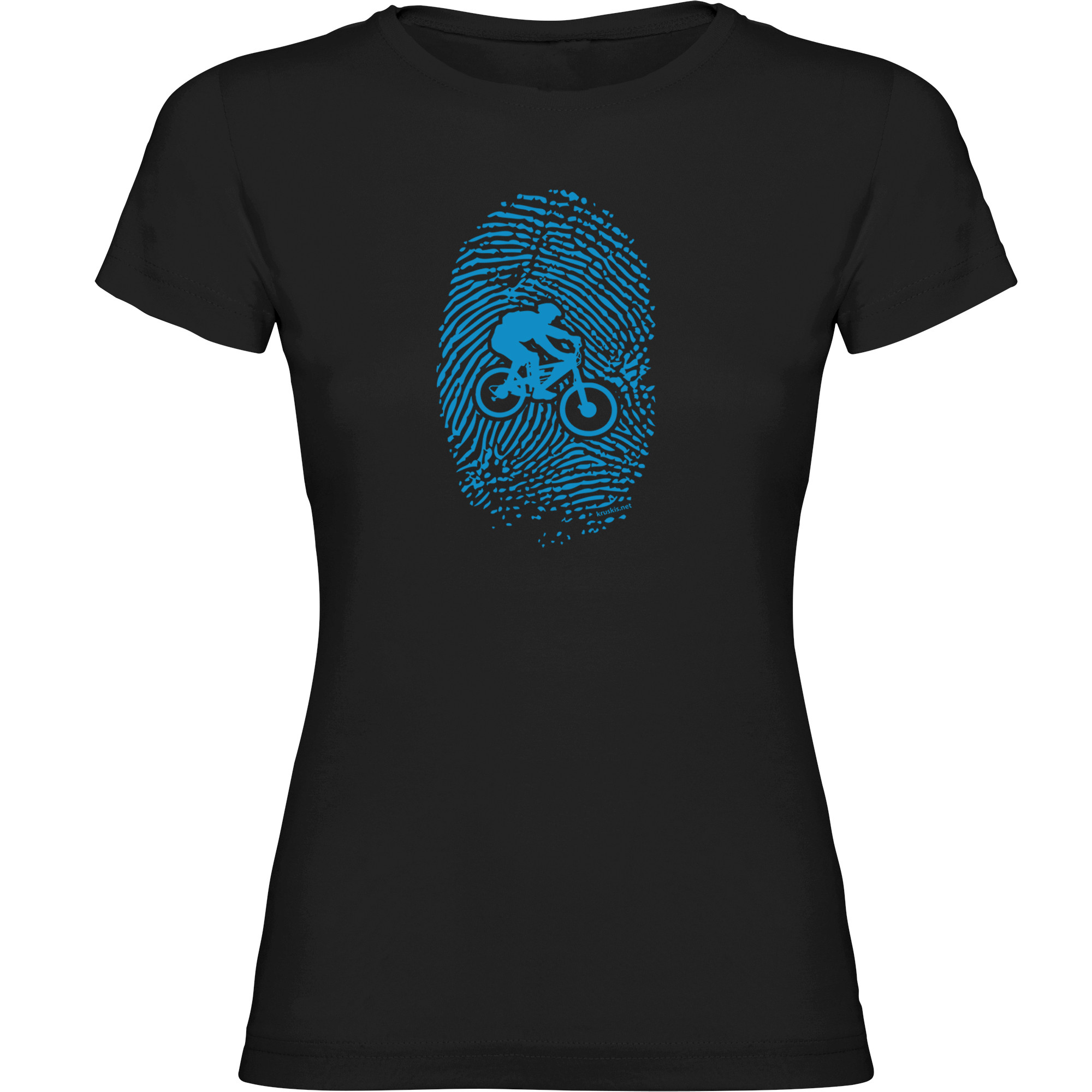T Shirt MTB MTB Fingerprint Manica Corta Donna