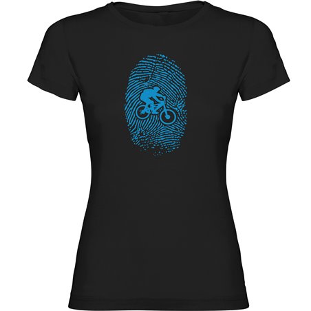 T Shirt MTB MTB Fingerprint Manica Corta Donna