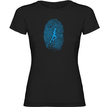 T Shirt Running Runner Fingerprint Krotki Rekaw Kobieta
