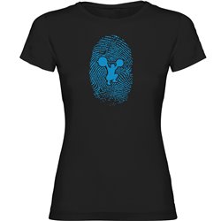 T Shirt Gym Fitness Fingerprint Short Sleeves Woman