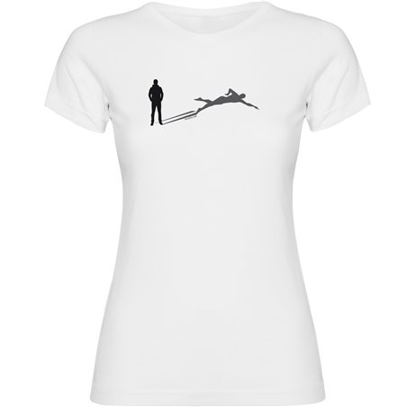 T Shirt Simning Shadow Swim Kortarmad Kvinna