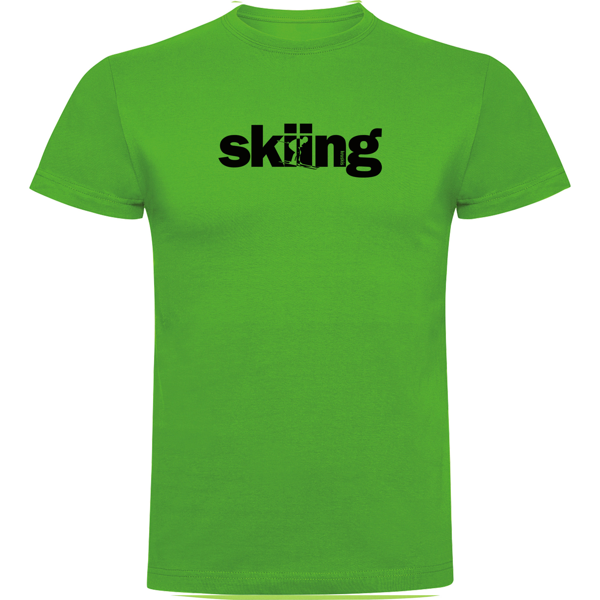 T Shirt Aka skidor Word Skiing Kortarmad Man