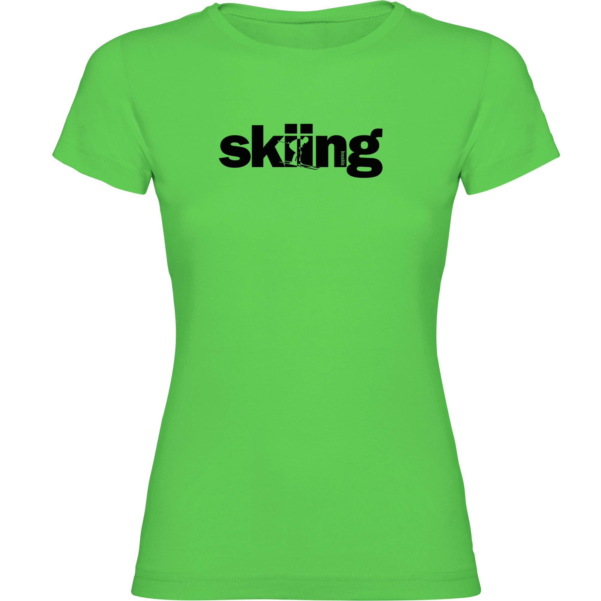 T Shirt Ski Word Skiing Korte Mouwen Vrouw