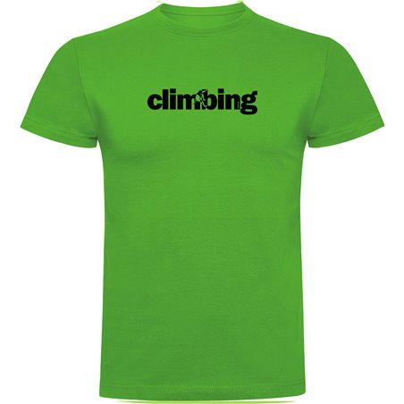 T Shirt Klimmen Word Climbing Korte Mouwen Man