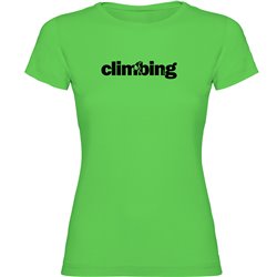 T Shirt Climbing Word Climbing Short Sleeves Woman