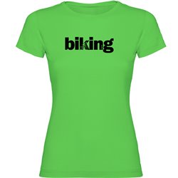T Shirt Cycling Word Biking Short Sleeves Woman