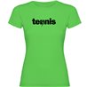 T Shirt Tennis Word Tennis Manica Corta Donna