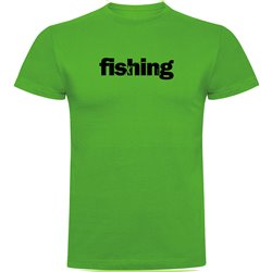 T Shirt Fiske Word Fishing Kortarmad Man