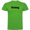 T Shirt Peche Word Fishing Manche Courte Homme