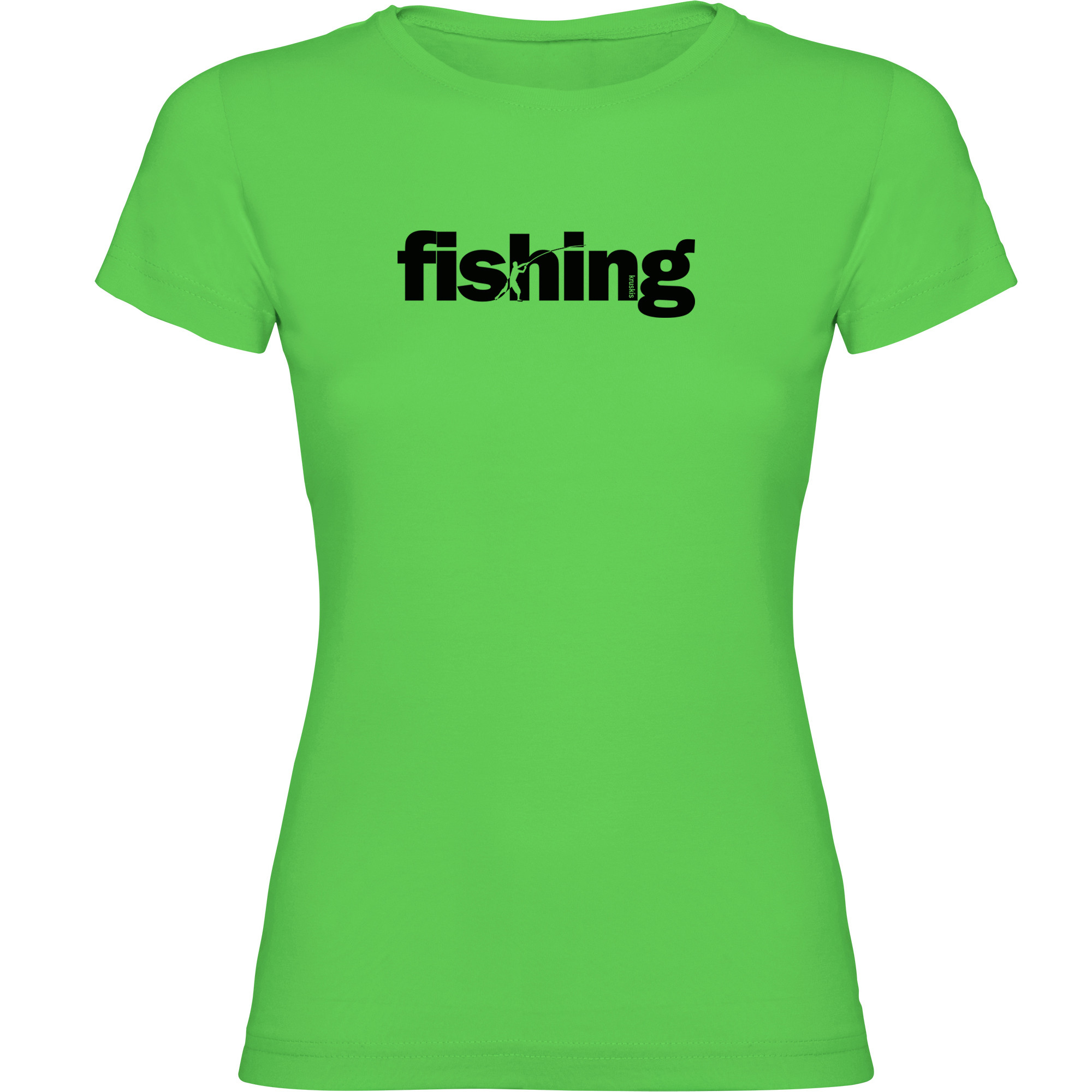 T Shirt Wedkarstwo Word Fishing Krotki Rekaw Kobieta
