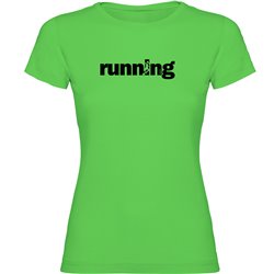 T Shirt Running Word Running Krotki Rekaw Kobieta