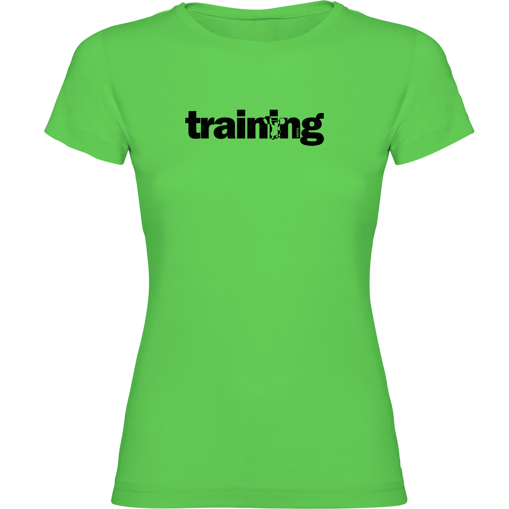 T Shirt Fitnessstudio Word Training Zurzarm Frau