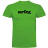 T Shirt Surf Word Surfing Manica Corta Uomo
