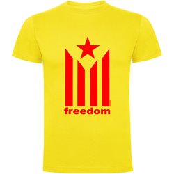 Camiseta Catalunya Estelada Freedom Manga Corta Hombre