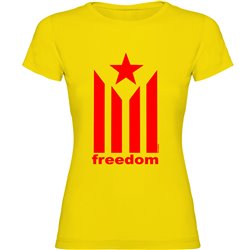 T Shirt Catalogna Estelada Freedom Manica Corta Donna