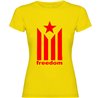T Shirt Katalonien Estelada Freedom Kortarmad Kvinna