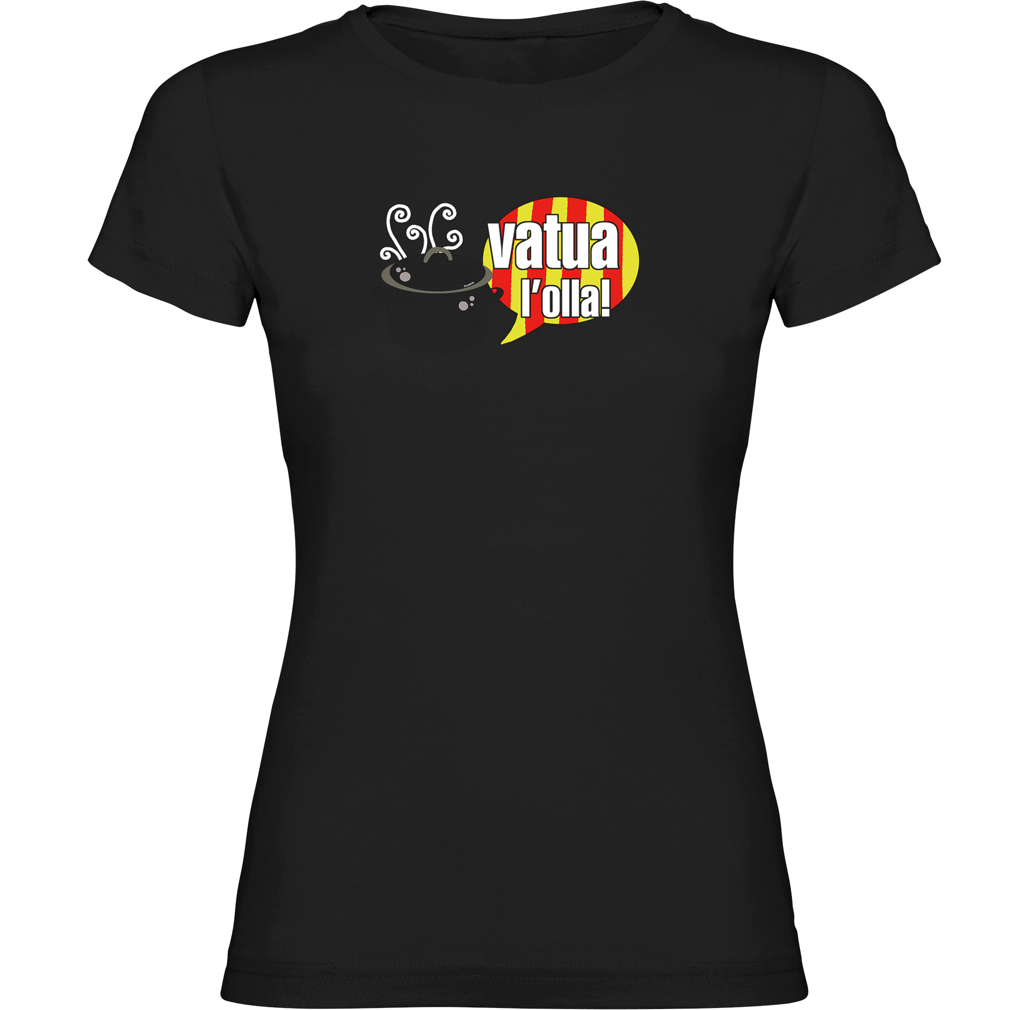 T Shirt Katalonien Vatua l´Olla Kortarmad Kvinna
