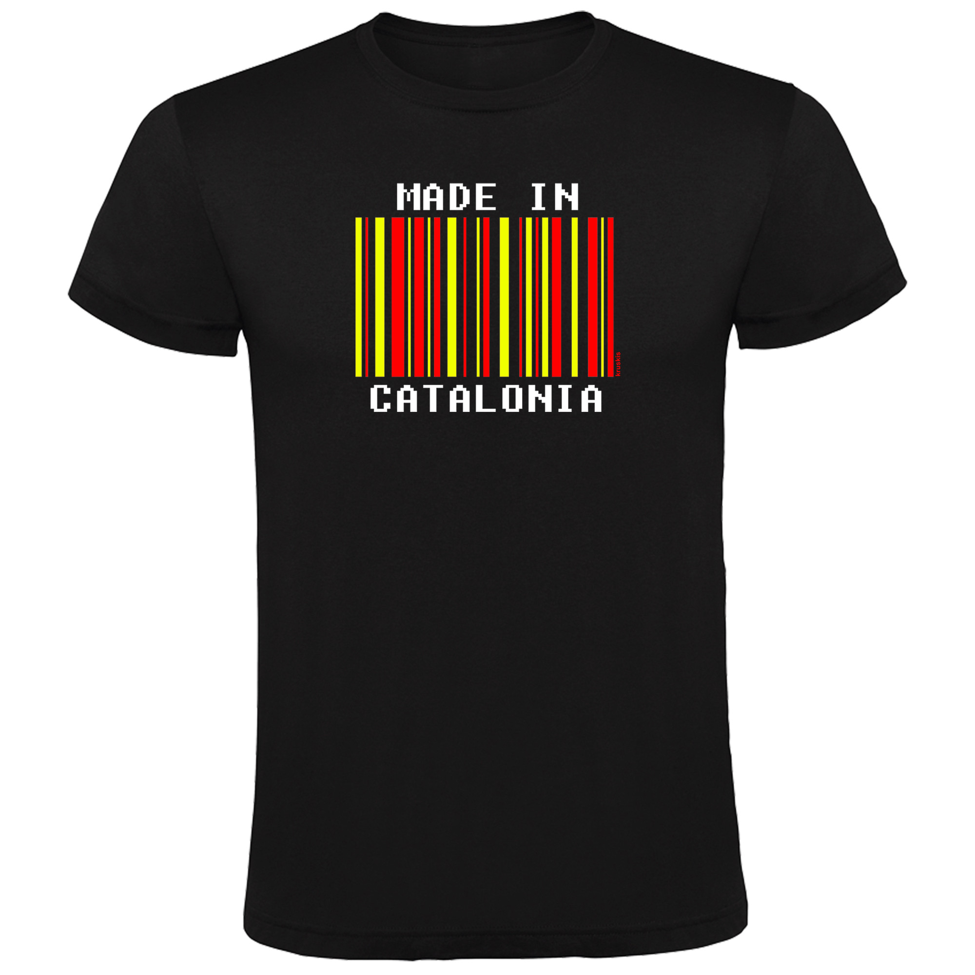 T Shirt Katalonia Made in Catalonia Krotki Rekaw Czlowiek