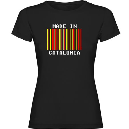 T Shirt Katalonien Made in Catalonia Kortarmad Kvinna
